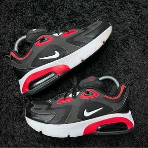 Nike Air Max 200 University Red Black Athletic Shoes Youth Boys size 7Y